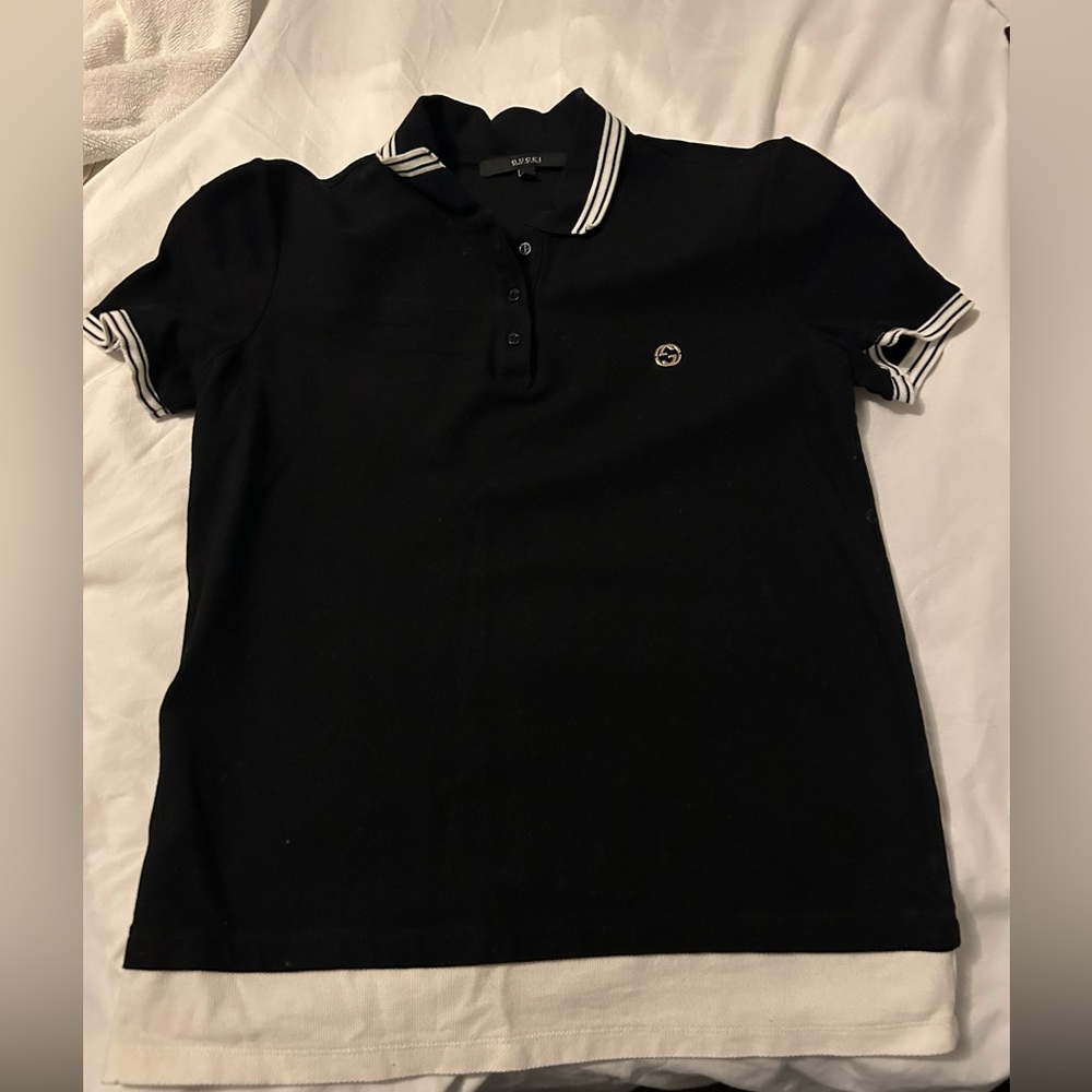 Women’s Gucci Polo size small black with white bottom